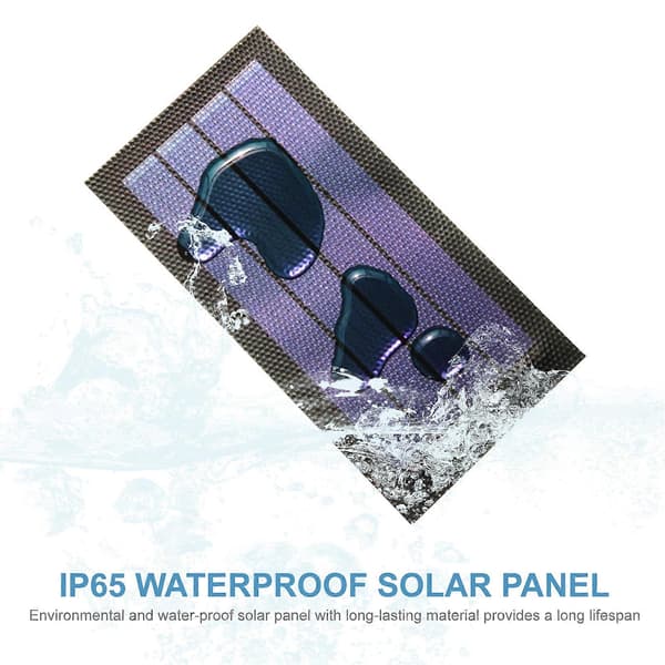 1W 6V Fleksibelt solcellepanel Lite Tynt Amorft Silisium Solcelle DIY Vanntett Camping Bærbar Strøm Solcellepanel Kompatibelt for Lys Vifte Hage P