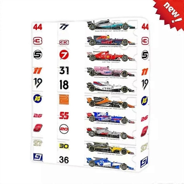 Adventskalender Jul Formel 1 Bilmodel 24 Dage Nedtælling Barnlegetøj Sjov Julegave Blind Box