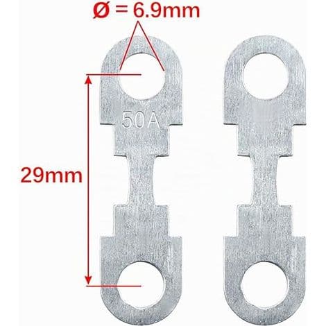 Säkringsplatta 32V 50A 4 st Universell för bil