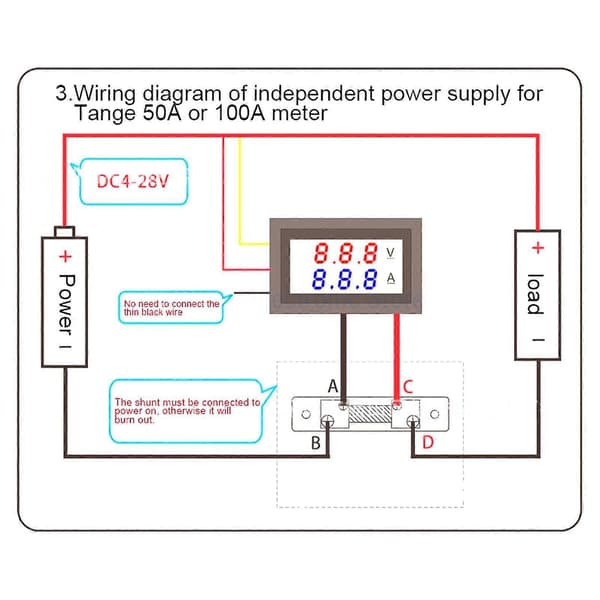 2025 Seneste Model Spændingsstrømsmåler Digital Voltmeter Amperemeter Volt Tester