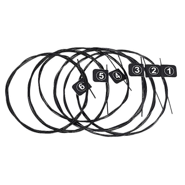 Orphee 6 stk./sæt NX35-C Komplet Sæt Sorte Nylon Klassiske Guitarstrenge Hård Spænding 0,028 - 0,045 tommer