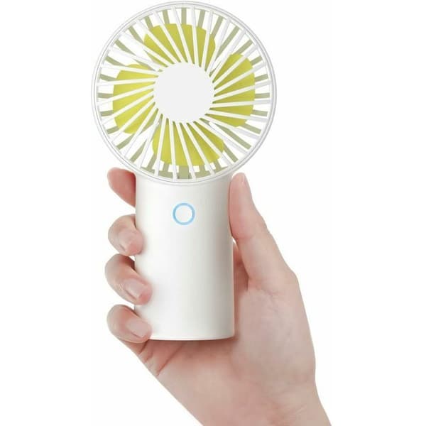 Bærbar ventilator. Mini lommeventilator. Lille USB genopladelig ventilator med 3 hastigheder - Hvid.