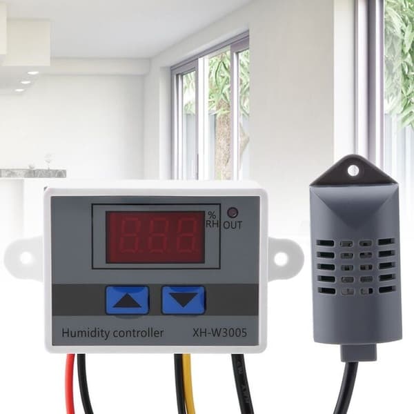 Digital fuktighetskontroller Hygrometer XH-W3005 Temperaturfuktighetssensorregulator 099% RH 12V / 24V / 220V (220V)