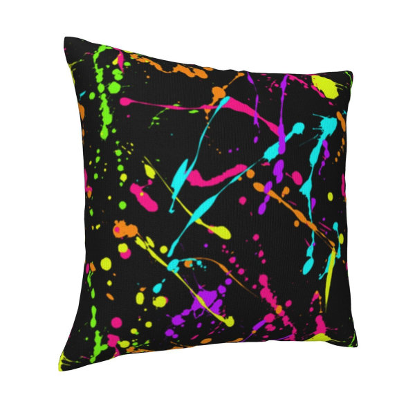 Glødende Neon Splatter 5 Putesett Dekorative Putesett Putetrekk For Hjem Sofa Seng Innendørs 18 X 18 Tommer