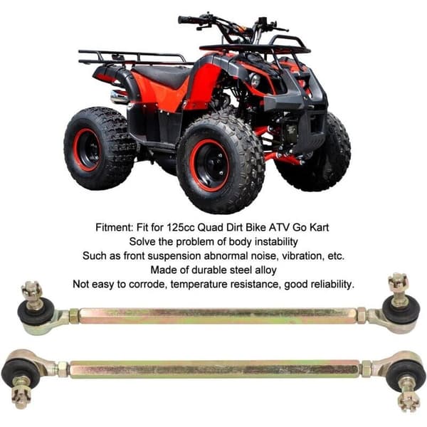 2 stk 250 mm styrestag med kuleledd 10 mm i stållegering
