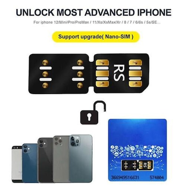 Heicard Unlock Chip Sim Nano Turbo Card för iPhone14/12mini/13/XR/11promaY0