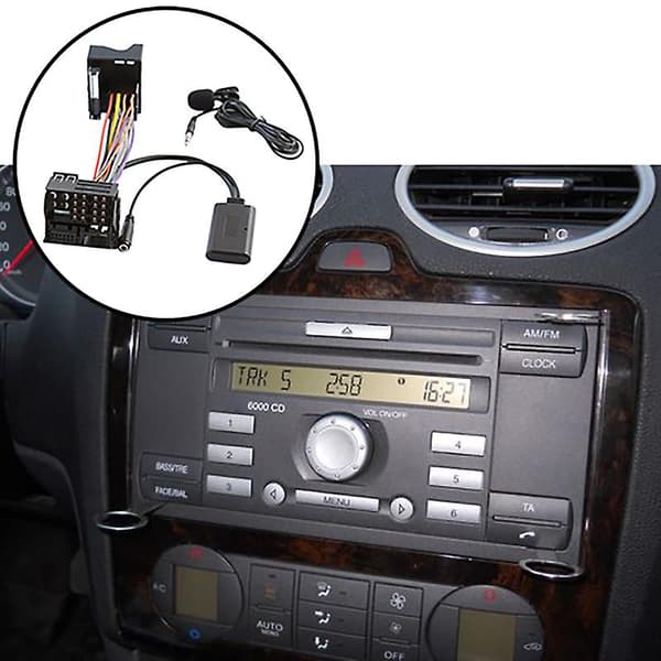 Bil Bluetooth 5.0 Aux-kabel Mikrofon Handsfree Mobiltelefon Gratis Samtalsadapter för 6000 CD Mond
