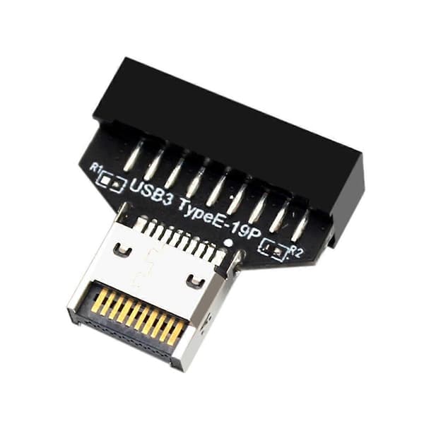 USB3.2 Type-E 20Pin til USB 19P Chassis Front USB Type A Type C Skjøteadapter for Stasjonær Hovedkort