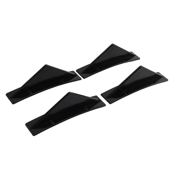 4 stk Bakre Bumper Diffuser ABS Buet Blank Svart Spoiler Hai Fin Universal for Bil