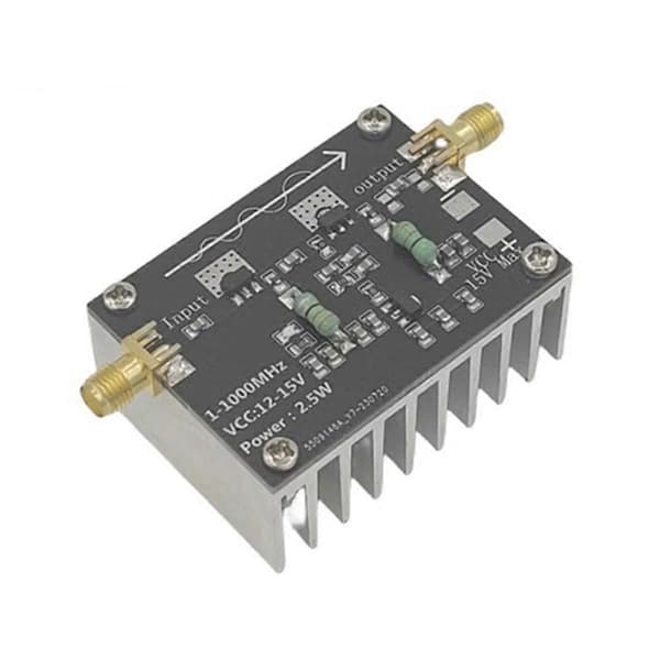 RF Effektforsterker 1-1000MHz/2.5W HF VHF UHF FM Frekvensmodulasjon Effektforsterkermodul