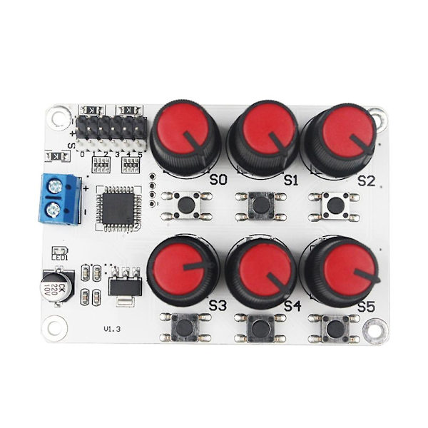Rotary Knob Servo Driver 6 Kanals/Vejs Controller Board Overstrømsbeskyttelse Servo Tester til DIY
