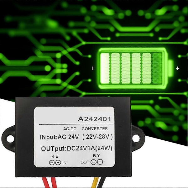 AC 22-28V til DC 24V Buck Converter AC-DC Step Down Strømforsyningsmodul (1A)