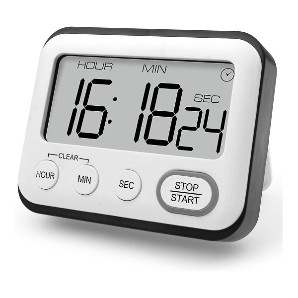 Kjøkken Timer Alarmklokke Multifunksjonell Digital Matlagingstimer Med LCD-Skjerm Store Siffer Nedtelling