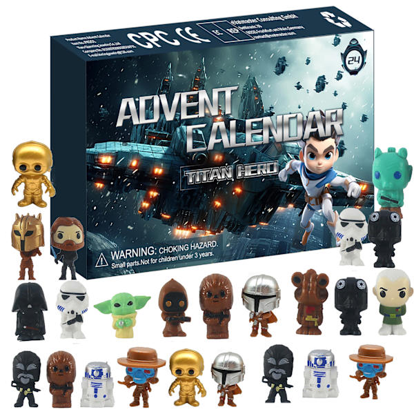 Adventskalender Star Wars Stjernedukke Blind Box Jul nedtelling Gavepakke for barn