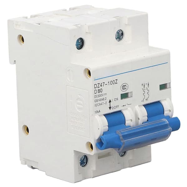 Højkvalitets DZ47-100Z DC500V DIN-skinne type lille DC-strømafbryder segment