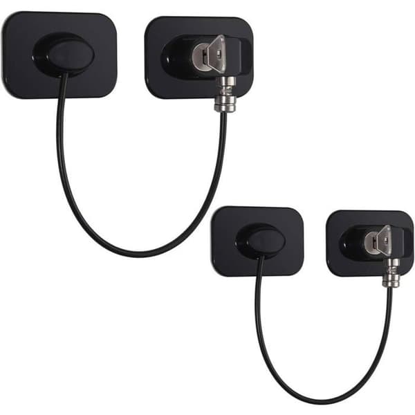 Vindusbegrenser - LARGEIGHT - Pakke med 2 - PVC - Rustfri stålkabel - Barnesikkerhet