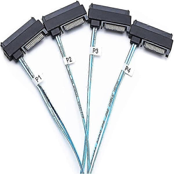 Mini SAS SFF-8643 til 4*29-pin SFF-8482 Harddisk Serverkabel 3.33TF/1M