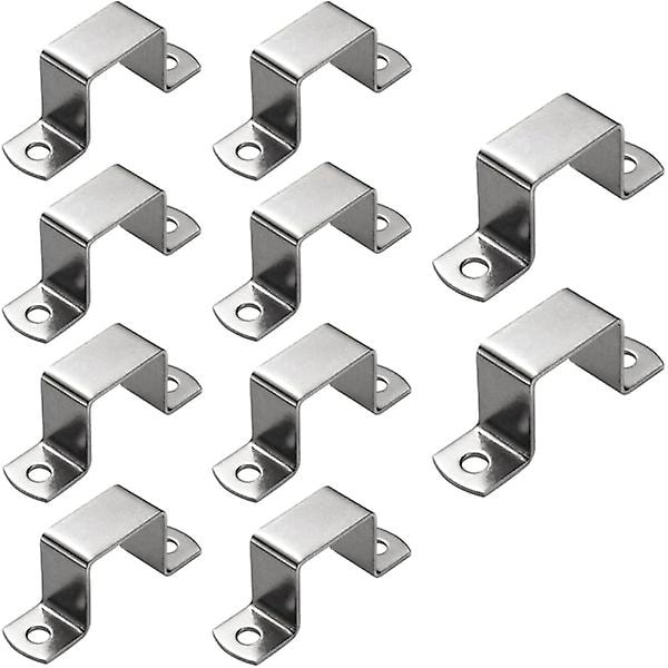 10 stk 50*50mm Kvadratiske ovale rørklemmer, Rustfritt stål kvadratisk rørklemme, U-formet rørklemme, Hest rør sadelklemme