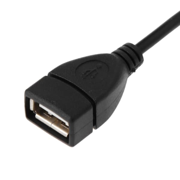 USB-kaapeli virtakytkimellä – 28 cm, A-uros–A-naaras