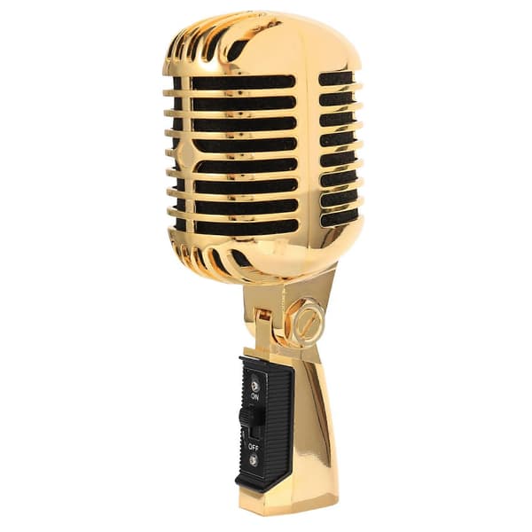 Professionel Kablet Vintage Klassisk Mikrofon (Guld)