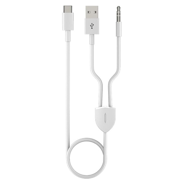1 Split 2 Type C til USB A 3.5mm AUX Kabel HiFi Lydkvalitet til Bils højttalere