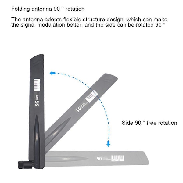 2 stk. 3G 4G 5G Antenne 600-6000MHz 18DBi Forstærkning SMA Han til Trådløst Netværkskort Wifi Router High Si