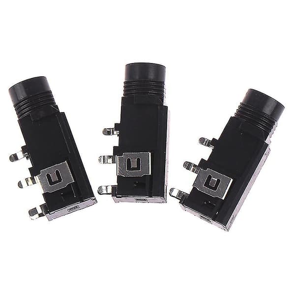 3-pack 6,35 mm Jack Stereo Honkontakt Audioadapter 4-polig