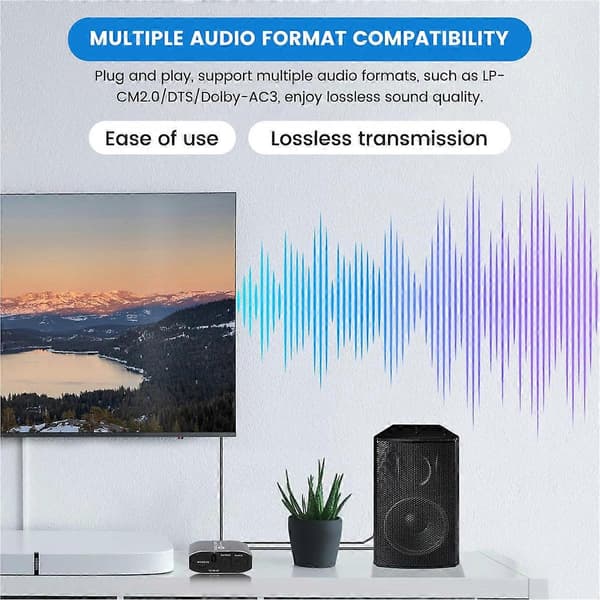FSU Spdif & Audio Switch 3 in 1 Ut Optisk Splitter Toslink Digital Optisk Audio Switch 3X1 Adapter