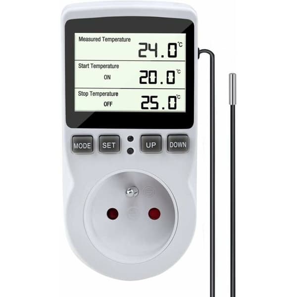 Programmerbar Digital Termostatkontakt - LARGEIGHT - Largeight - Temperatursensor - 16A - LCD-skärm