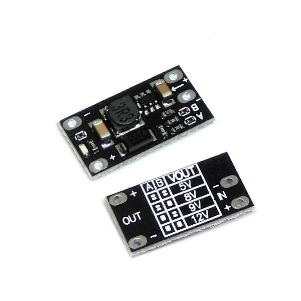 20 stk. 3,7V til 12V Mini DC Boost Converter Board Output 5V/8V/9V/12V DC Step Up Module Lith-Battery B