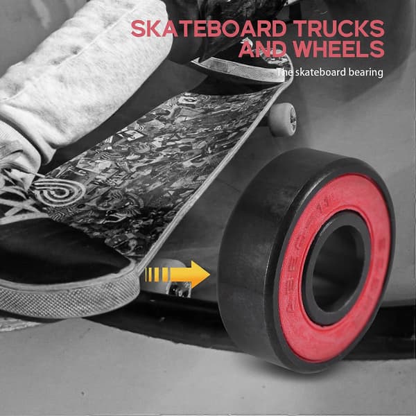 8 st Keramiska Kullager Hög Hastighet Slitstarka för Skate Skateboard Hjul