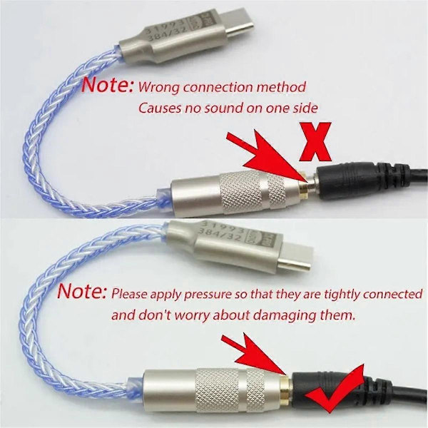 CX31993 HiFi DAC Typ C till 3,5 mm Hörlursförstärkare Ljuddekoder IEM AMP Mobiltelefonadapter B