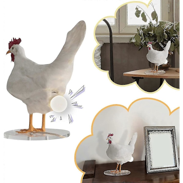 Kreativ og unik hønseegglampe Ranch Farm Rustikk stil USB Egg Lampe Kolleksjon Skrivebord Harpiks Håndverk