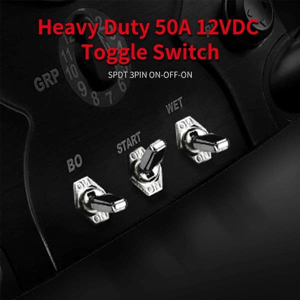 50A 12V DC Kraftig Vippebryter R13-401-103 Bilvippebryter Modifisert Høy Strøm Vippebryter