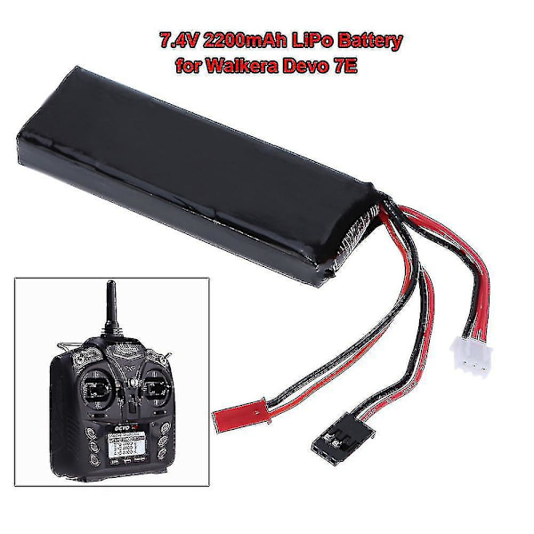 7.4v 2200mah Lipo Batteri 2s Til Walkera Devo 7e RC Sender