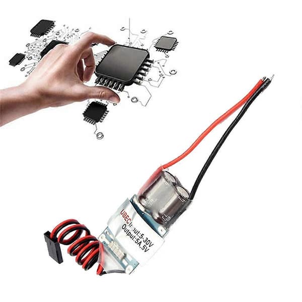 5A 2-7S FPV Mottaker Strømforsyning Spenningsregulator Ekstern BEC (UBEC) 5V Nedtrappingsregulator Modul