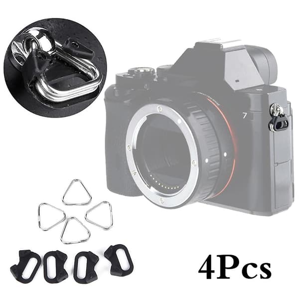 4-pakks Lug Ring Kamerarem Triangel Split Ring Hook Kameraskulderrem