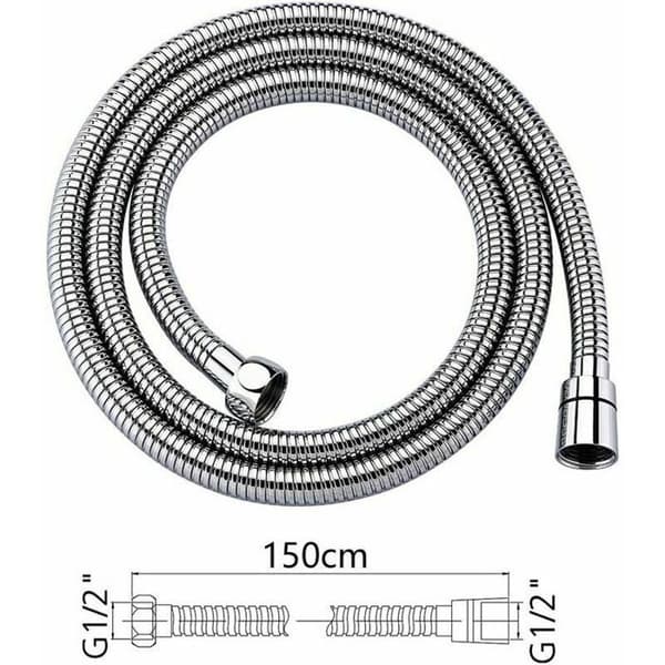 Bruseslange - YYV - Universal - 1,5 m - Anti-twist - Forkromet rustfrit stål