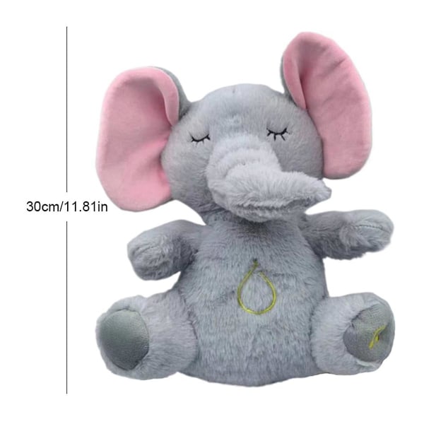 Rolig Elefant Plussj Baby Lydmaskin Rolig Kose Elefant Pustende Stoffdyr Plussj Leke Sov Baby