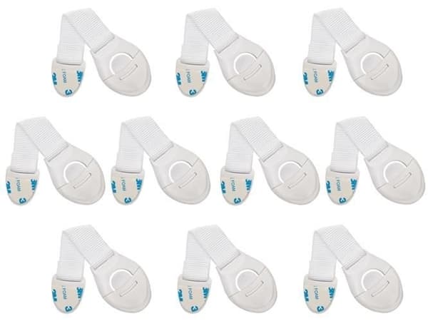 Barnlås för skåp och lådor – 10-pack