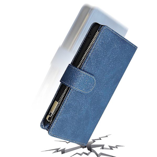 Kompatibel med Huawei P30 Lite Läder Magnetisk Handväska Blixtlåsficka Omslag Handledsrem Kompatibel med Huawei P30 Lite Fodral