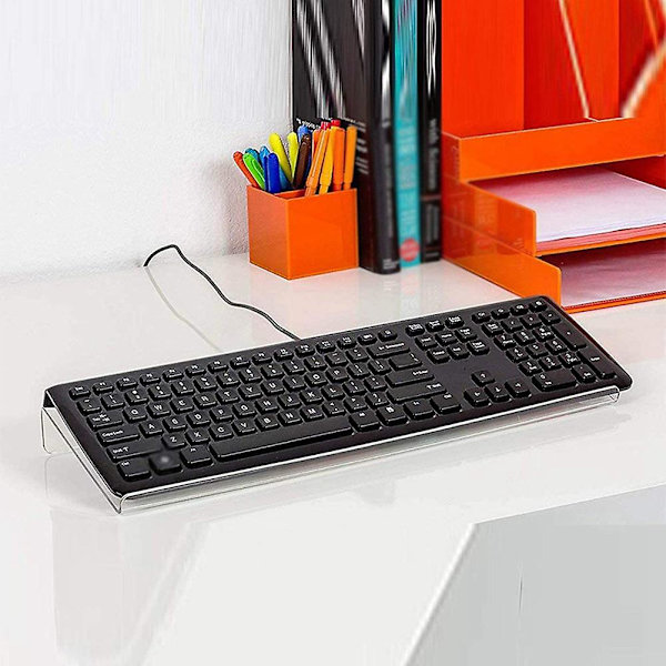 Akryl Tastaturholder, Akryl Helt Tiltet Datamaskin Tastaturholder Klar Tastatur Stativ for Ergonomi