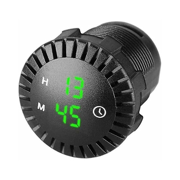 Bilelektronisk klocka, bil LED-klocka pekskärm 12v/24v vattentät bil digital klocka mini LED digital klocka motorcykelklocka diameter 2,01 tum för C