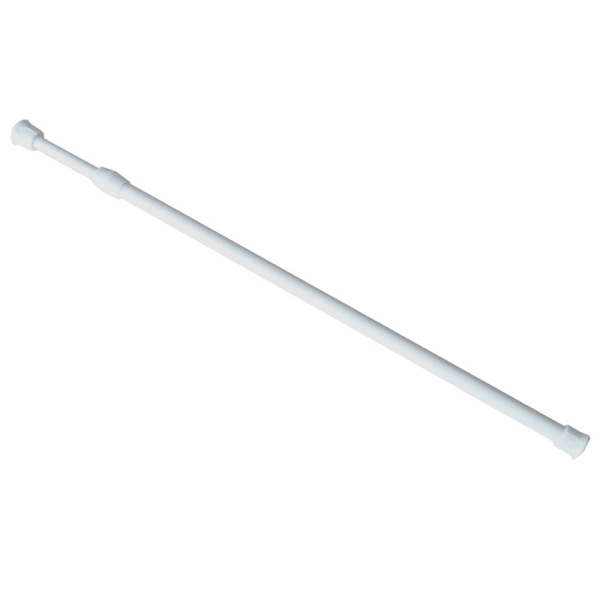 Kort infällbar gardinstång-55~90cm, vit, maximal belastning 2kg, 1 st.