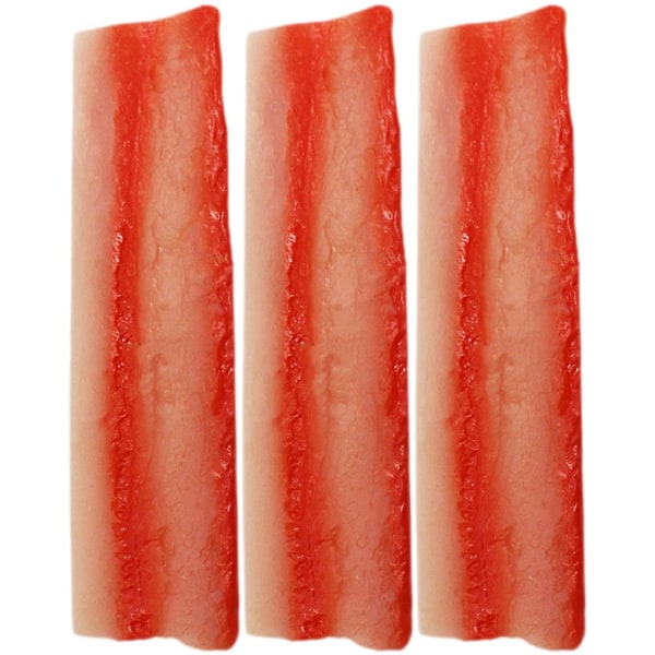 3 st Fidget Stretchiga sensoriska leksaker Realistiska Bacon-modeller Bacon-imitationer