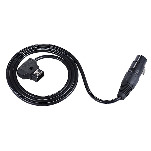 Andoer 100cm / 3.3ft D-Tap Han til XLR 4-polet Hun Adapter Strømforsyningskabelledning til V-mount Batteriplade Videokamera Monitor