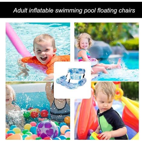 Oppustelig Pool Flydestol - PVC Polyester - Til Voksne - Dimensioner 86x40x61 cm - 1 Styk