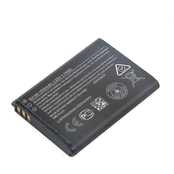 1x 1500mah 3.85v Bv-6a Bv 6a Bv6a Genopladeligt Batteri Kompatibelt med Nokia Banana 2060 3060 5250 C5-03 8110 4g Telefonbatterier-ae