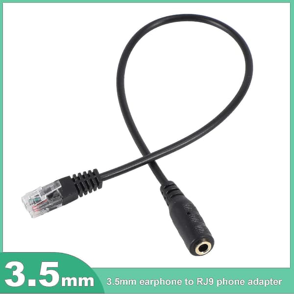 3,5 mm stik til RJ9 til headset til kontortelefonadapterkabel