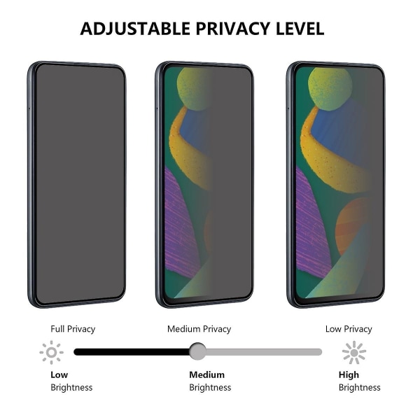 För Samsung Galaxy S23 FE Privacy Screen Protector Full Cover 0,3 mm Arc Edge Härdat glasfilm